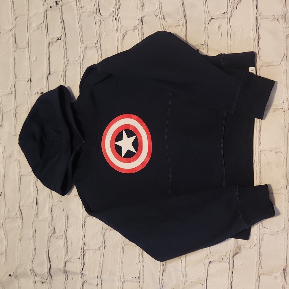 GAP Kids Marvel Captain America Hooded Sweater Size Small 6-7
